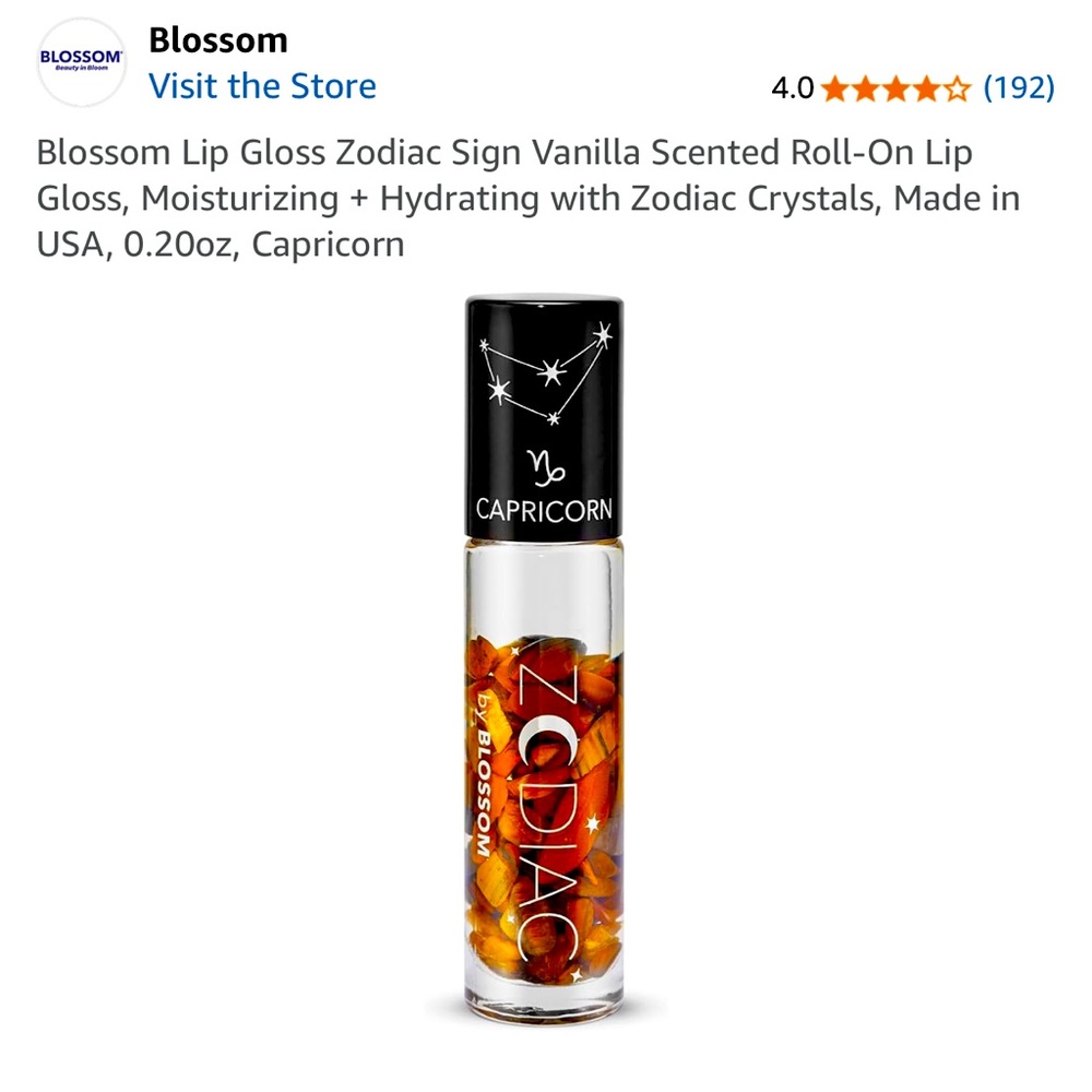 Blossom Zodiac Sign Vanilla Roll-On Lip Gloss